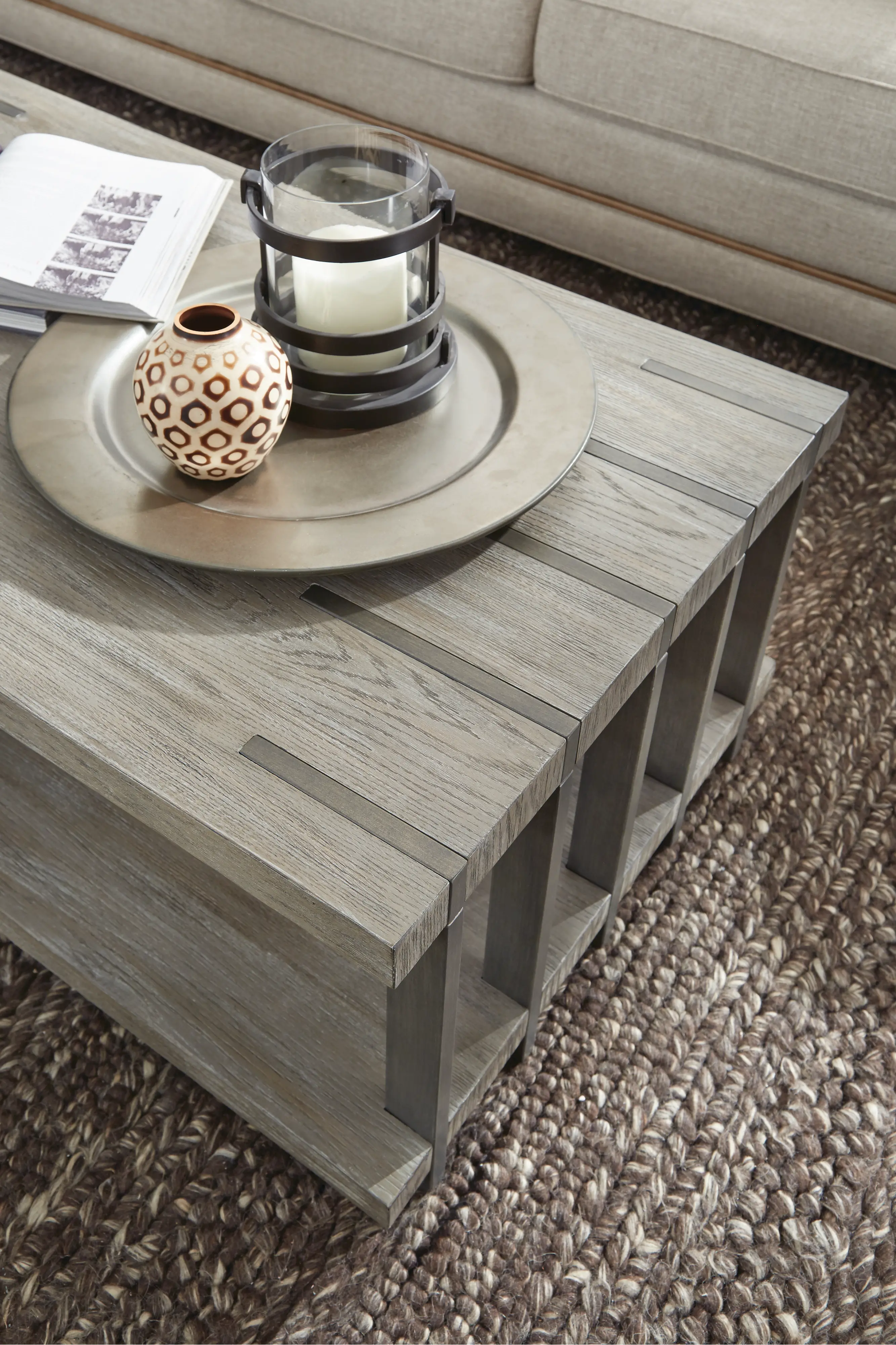 Eldridge Weathered Gray Coffee Table-4