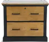 Toulouse Natural Brown and Black Lateral File Cabinet