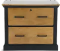 Toulouse Natural Brown and Black Lateral File Cabinet