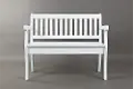 Artisan Weathered White Craft Slat Back Storage Bench