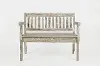 Artisan Washed Gray Craft Slat Back Storage Bench