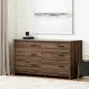11936 Tao Modern Walnut 6 Drawer Dresser - South Shore