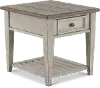 824-OT1020 Heartland Weathered White Oak End Table with Drawer
