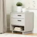11954 Modern Light Gray Nightstand with Sliding Shelf - South Shore