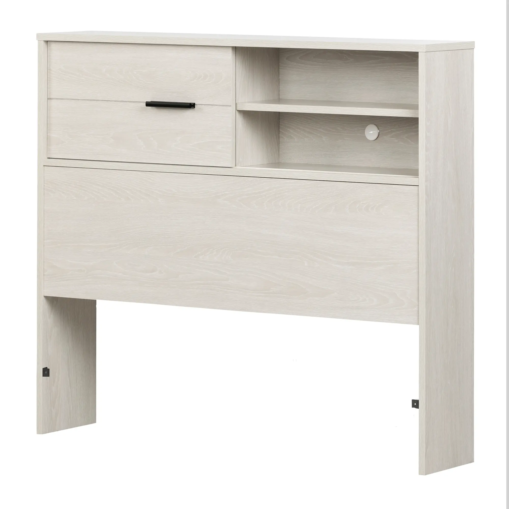 11948 Modern Light Gray Twin Storage Headboard-3