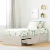 11953 Modern Light Gray Twin Storage Platform Bed - South Shore