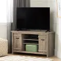 11927 Exhibit 40 Inch Weathered Oak Corner TV Stand - South Shore