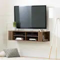 11962 City Life Natural Walnut 48 Inch Wall Mounted Media Console - South Shore