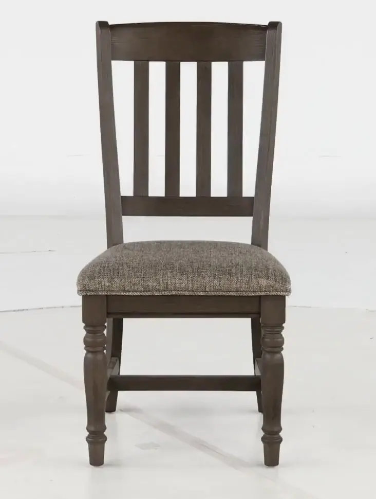 Balboa Park Roasted Oak Slat Back Upholstered Dining Chair-9