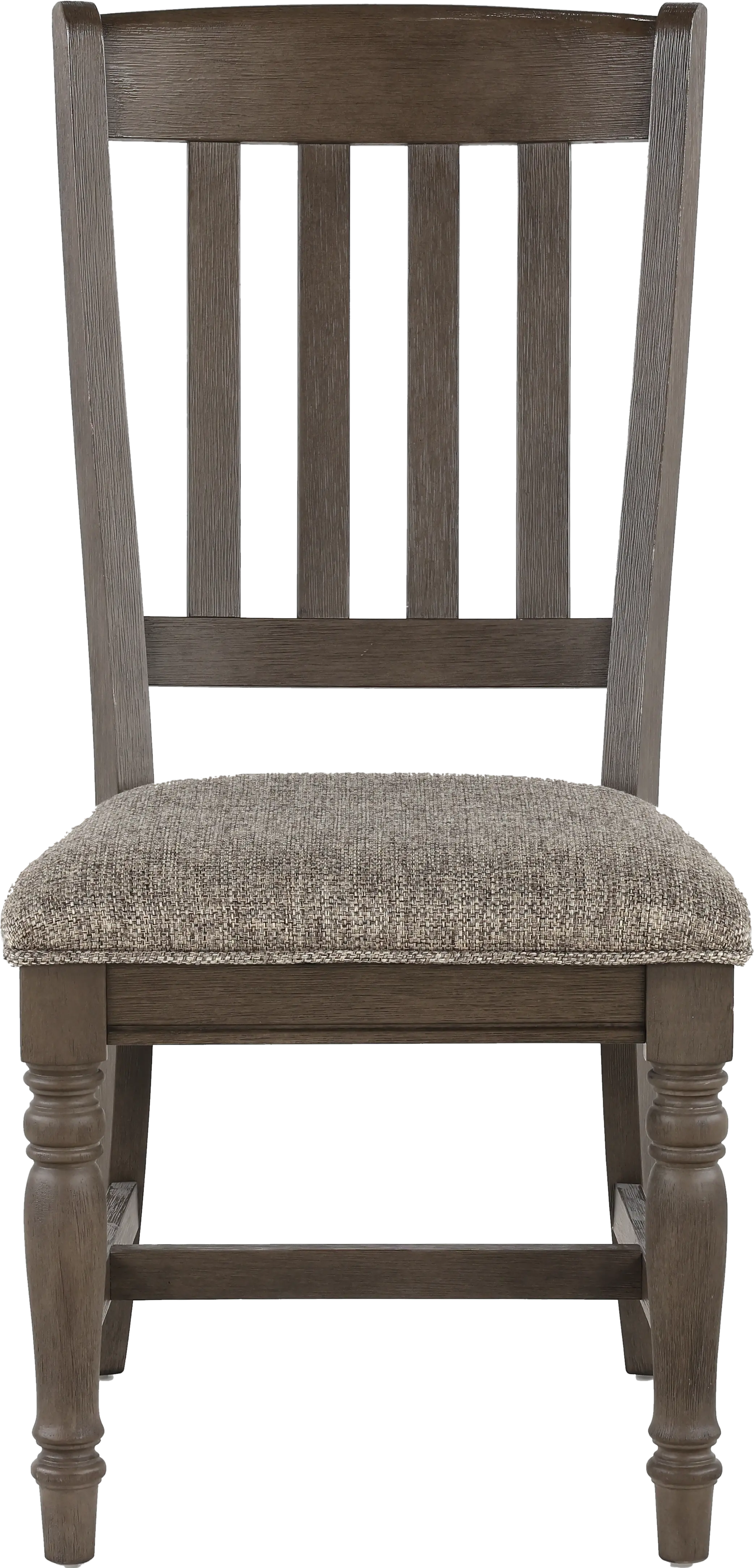 Balboa Park Roasted Oak Slat Back Upholstered Dining Chair-1