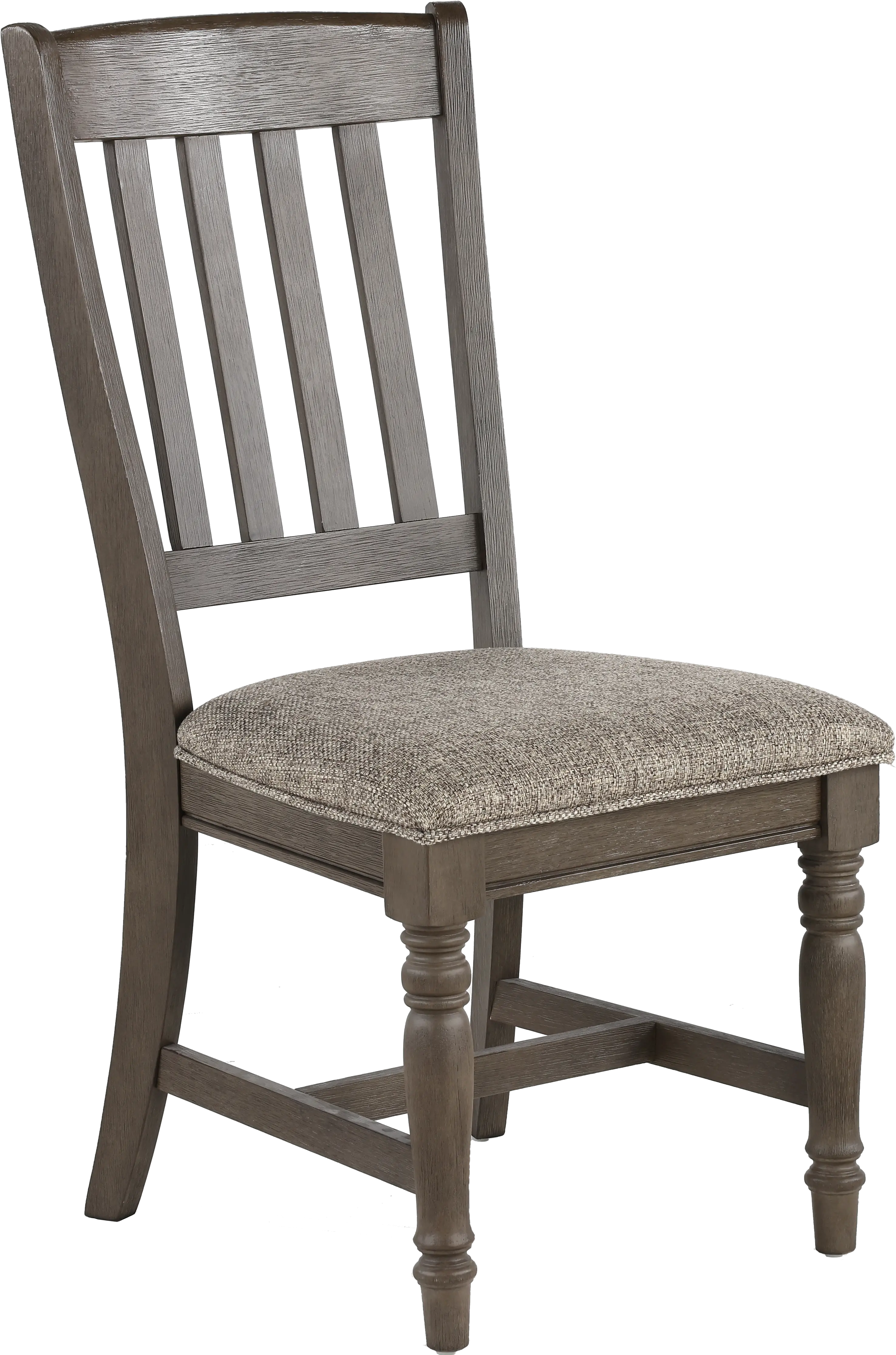 Balboa Park Roasted Oak Slat Back Upholstered Dining Chair-5