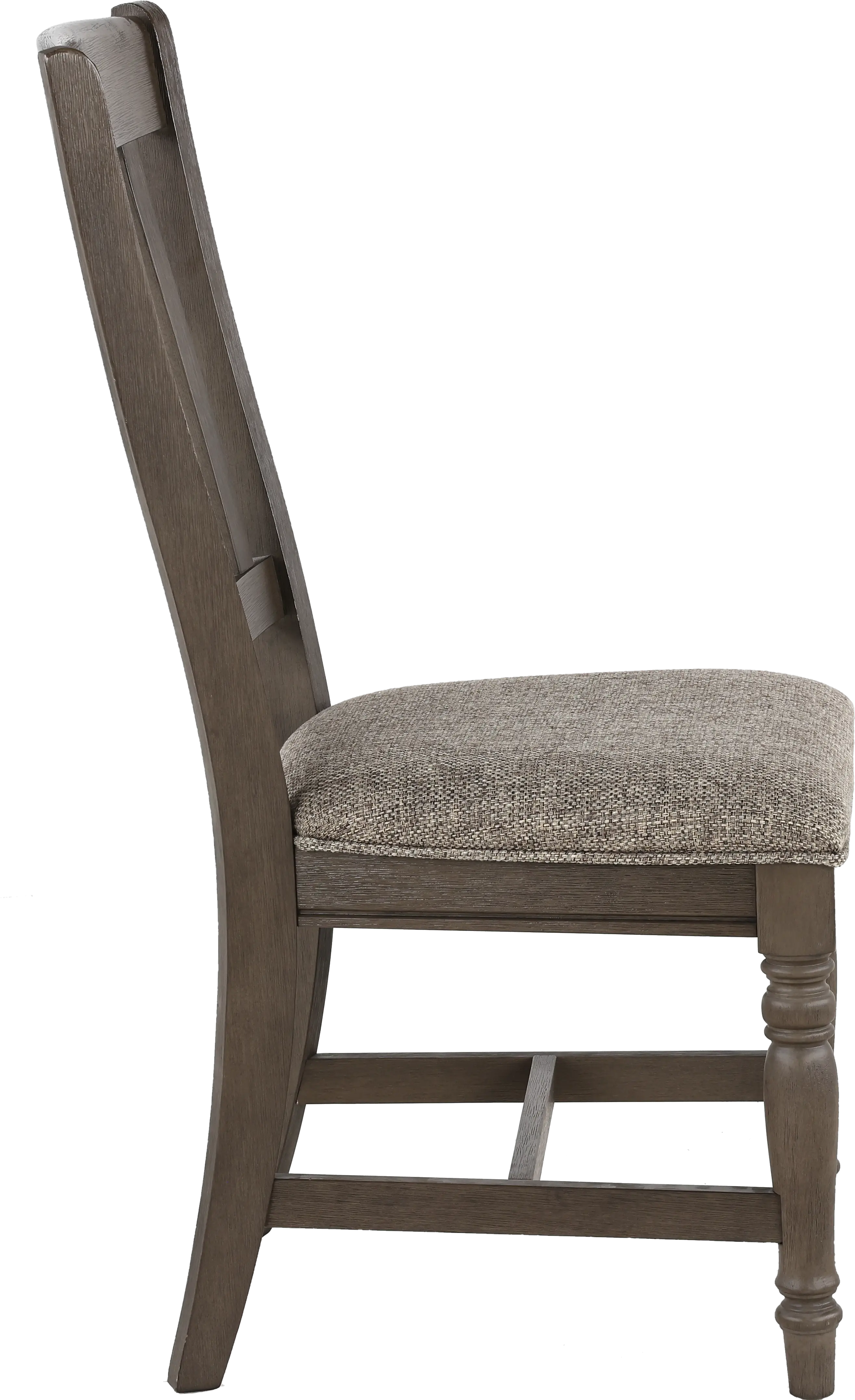 Balboa Park Roasted Oak Slat Back Upholstered Dining Chair-6