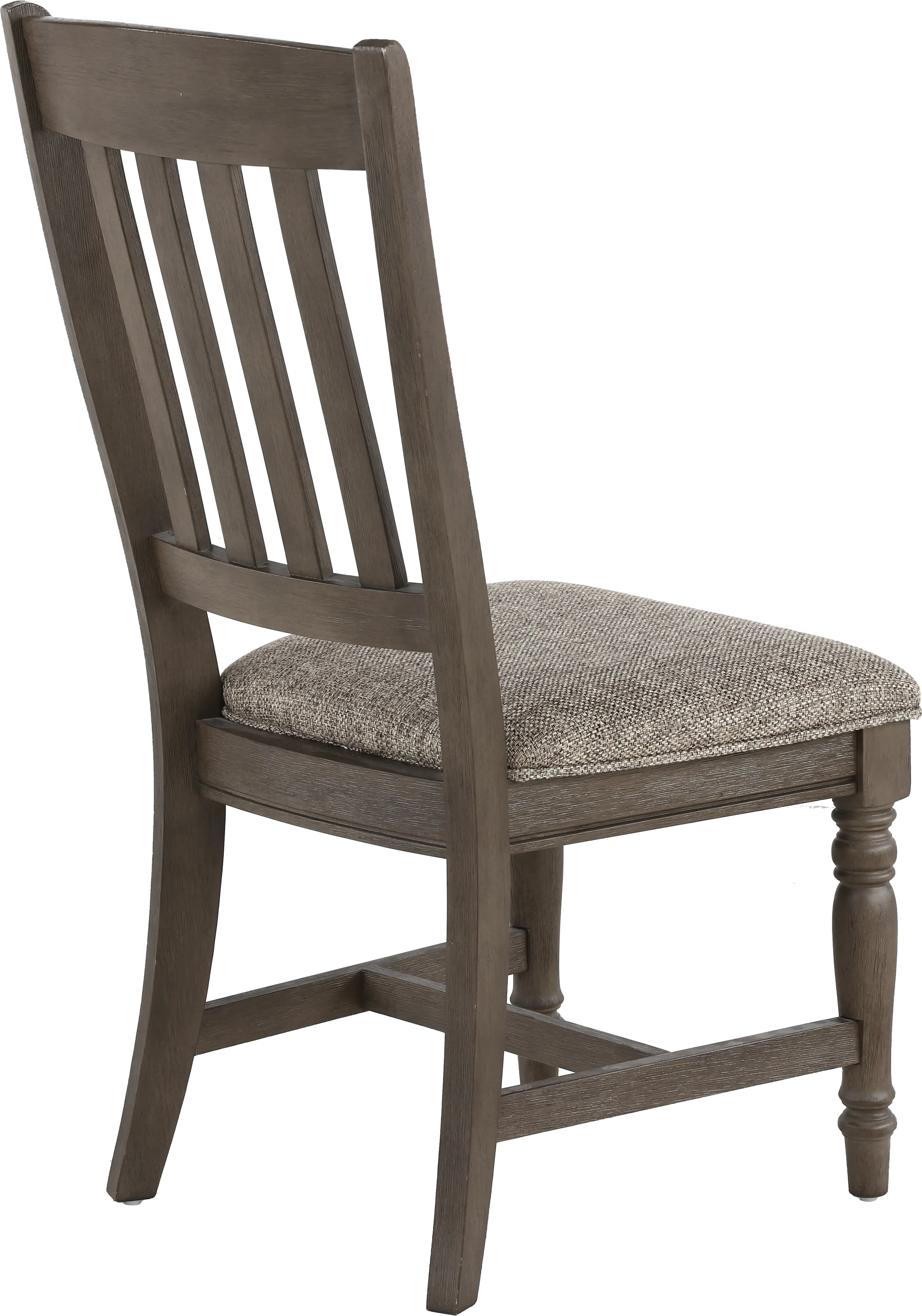 Balboa Park Roasted Oak Slat Back Upholstered Dining Chair-7