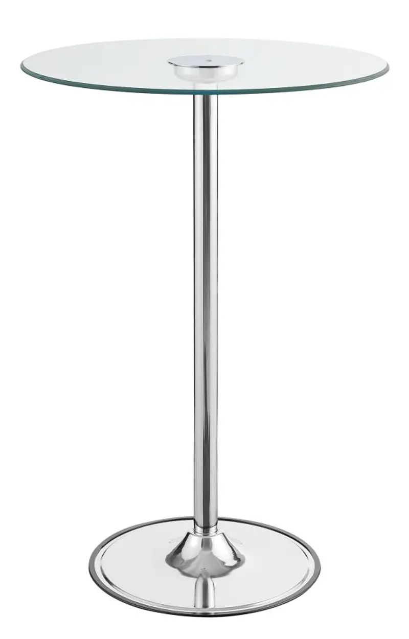 Braden LED Chrome and Glass Bar Table