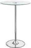 LED Light Up Chrome and Glass Bar Table - Braden