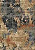 8233/8X10/ADAGIOBLUE Adagio 8 x 10 Rust, Ivory, and Blue Rug