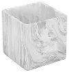 4  Gray Marble Look Square Flower Pot