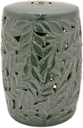 Dark Green Leaf Garden Stool