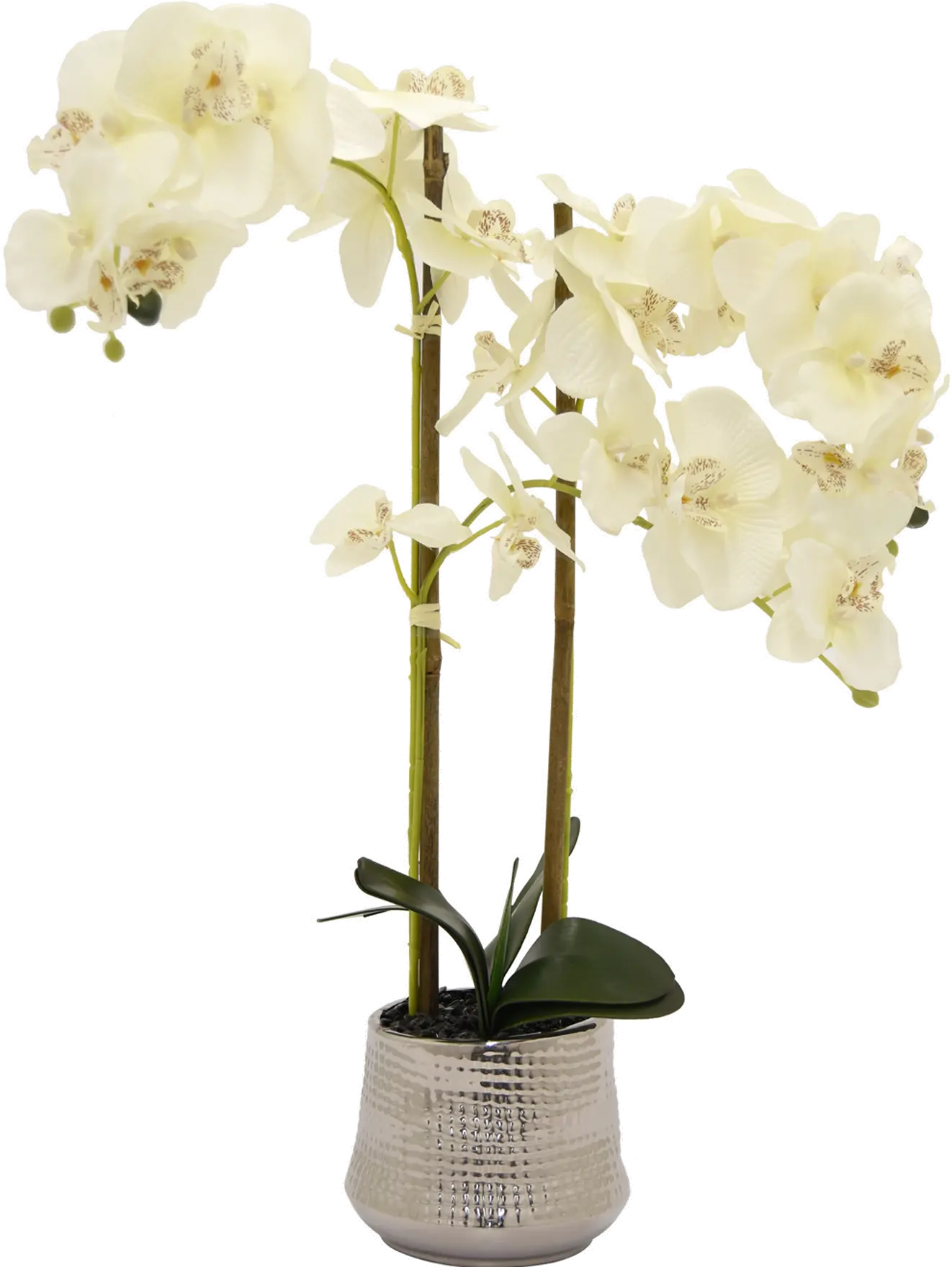 Faux Orchid Flower Pot Arrangement-1
