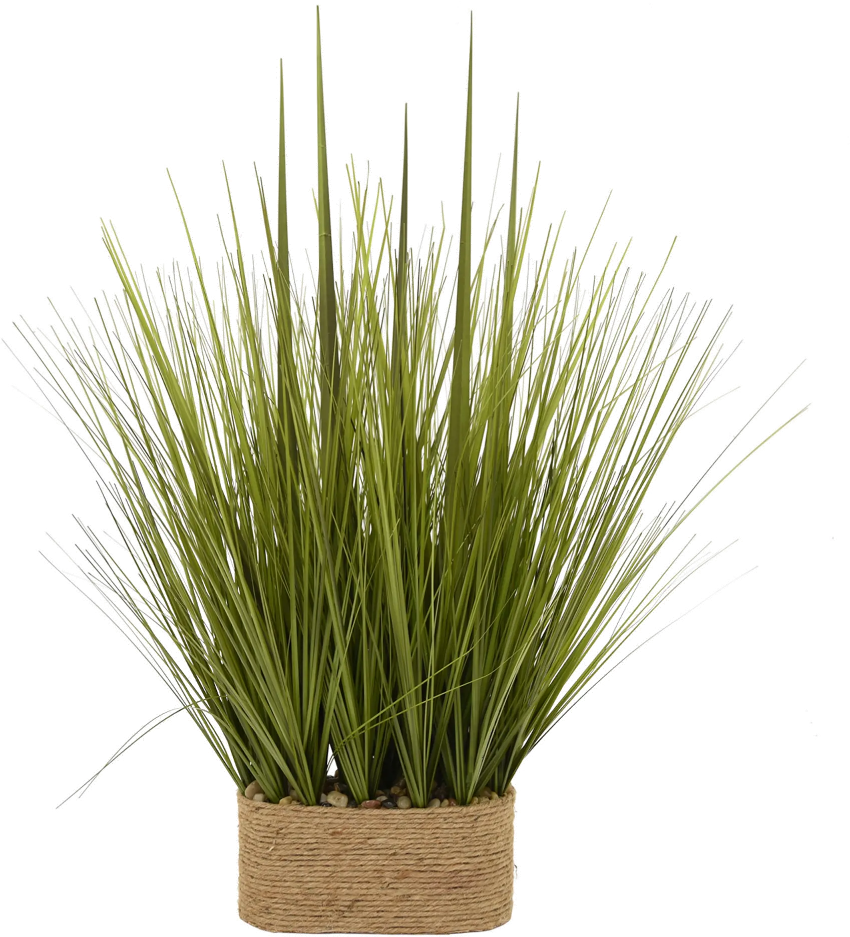 Faux Green Grass Pot Arrangement-1