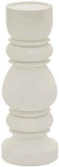 14 White Stone Look Candle Holder