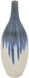 19 Gray, White, and Blue Drip Ceramic Vase