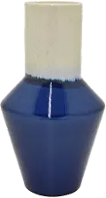 12 Inch Blue and White Modern Ceramic Vase