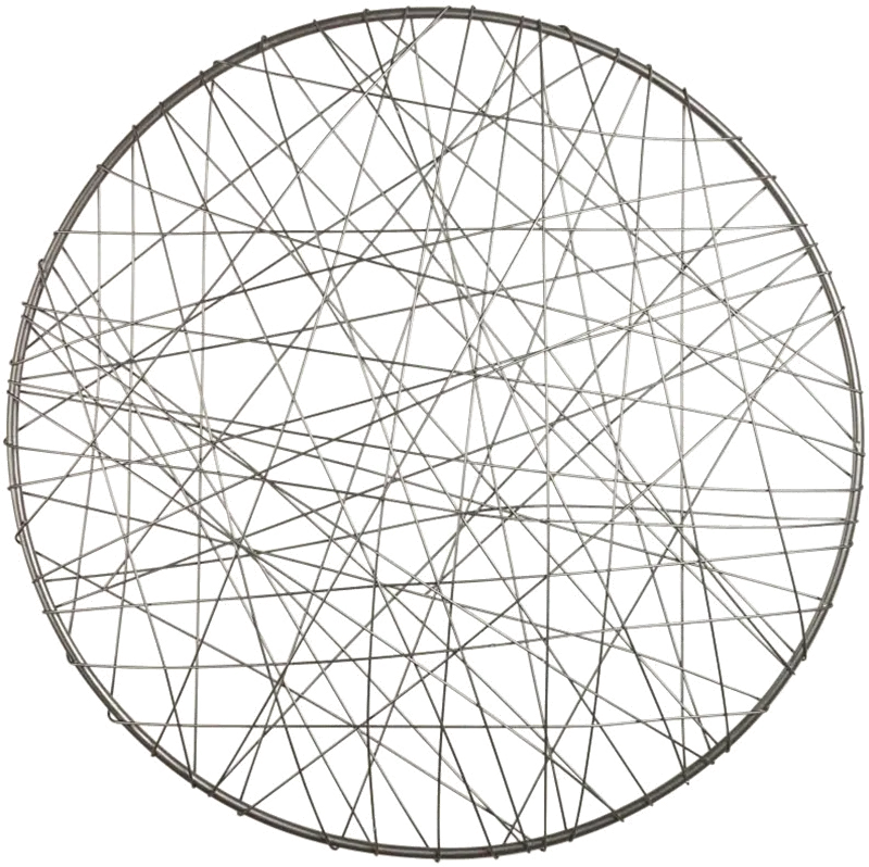 26 Inch Round Gun Metal Wire Wall Decor