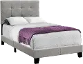 Contemporary Gray Twin Upholstered Bed