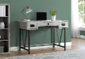 Gray Reclaimed Wood 48 Inch Wood Computer Desk