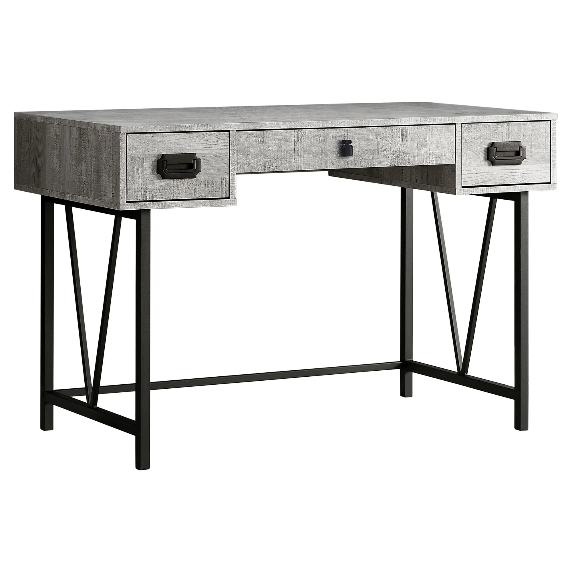 Gray Reclaimed Wood Computer Desk-2