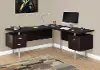 Cappuccino 60 Inch L-Shaped Computer Desk