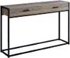 Beige and Black Metal Sofa Table