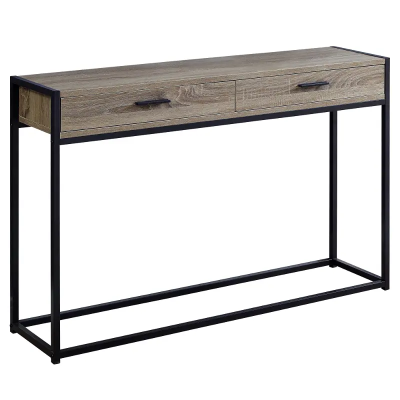 Beige and Black Metal Sofa Table