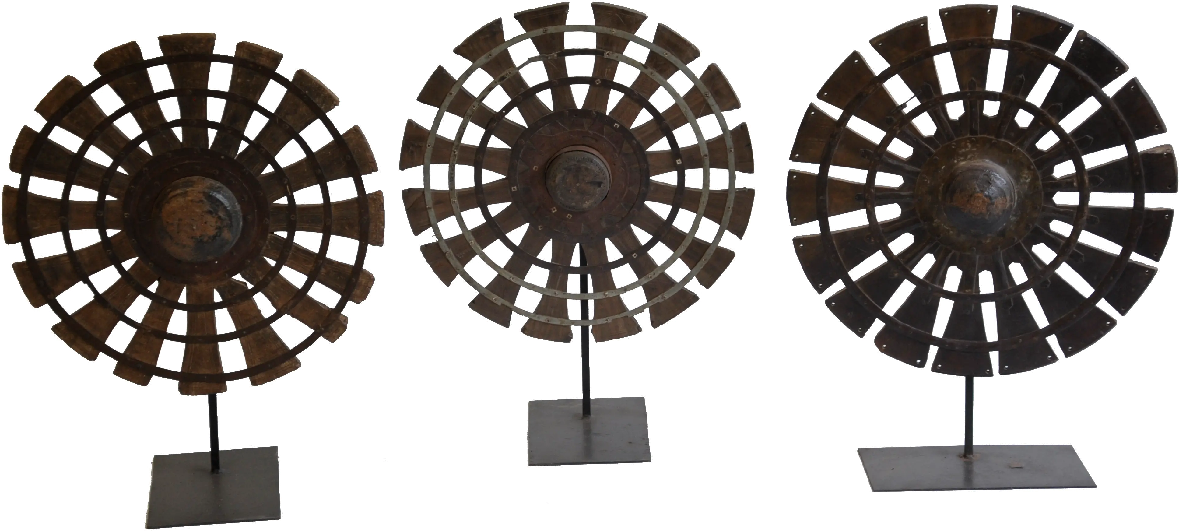 Assorted Wood and Iron Antique Windmill-1