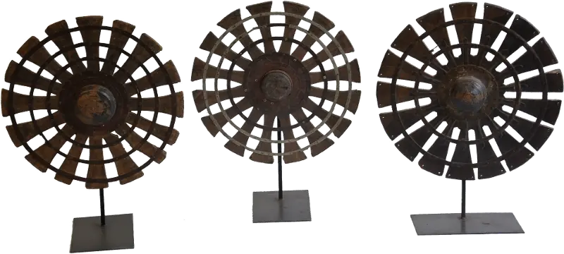 Assorted Wood and Iron Antique Windmill