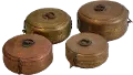 Assorted Antique Lidded Brass Pot