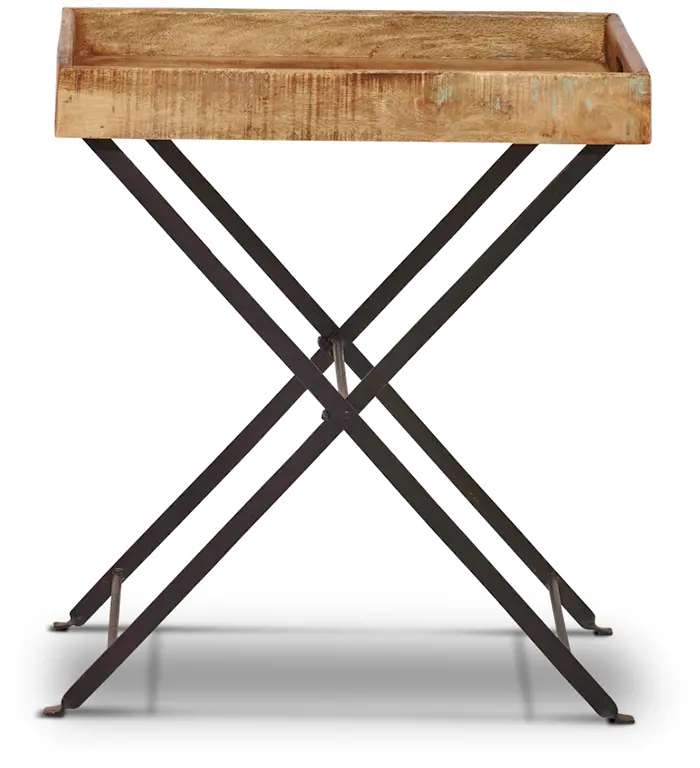 Reclaimed Wooden Tray on Stand-2