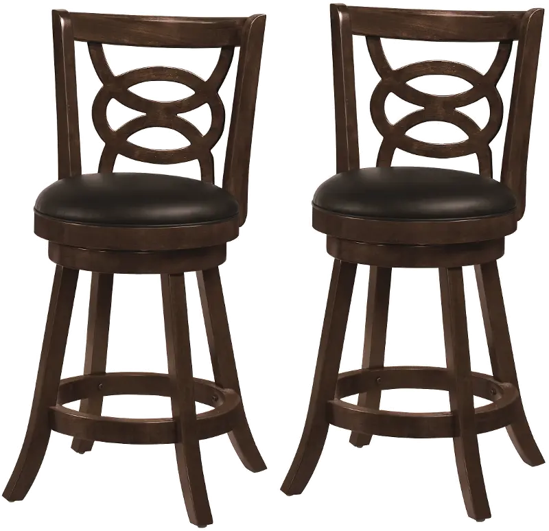 Archibald Brown Swivel Counter Height Stool, Set of 2