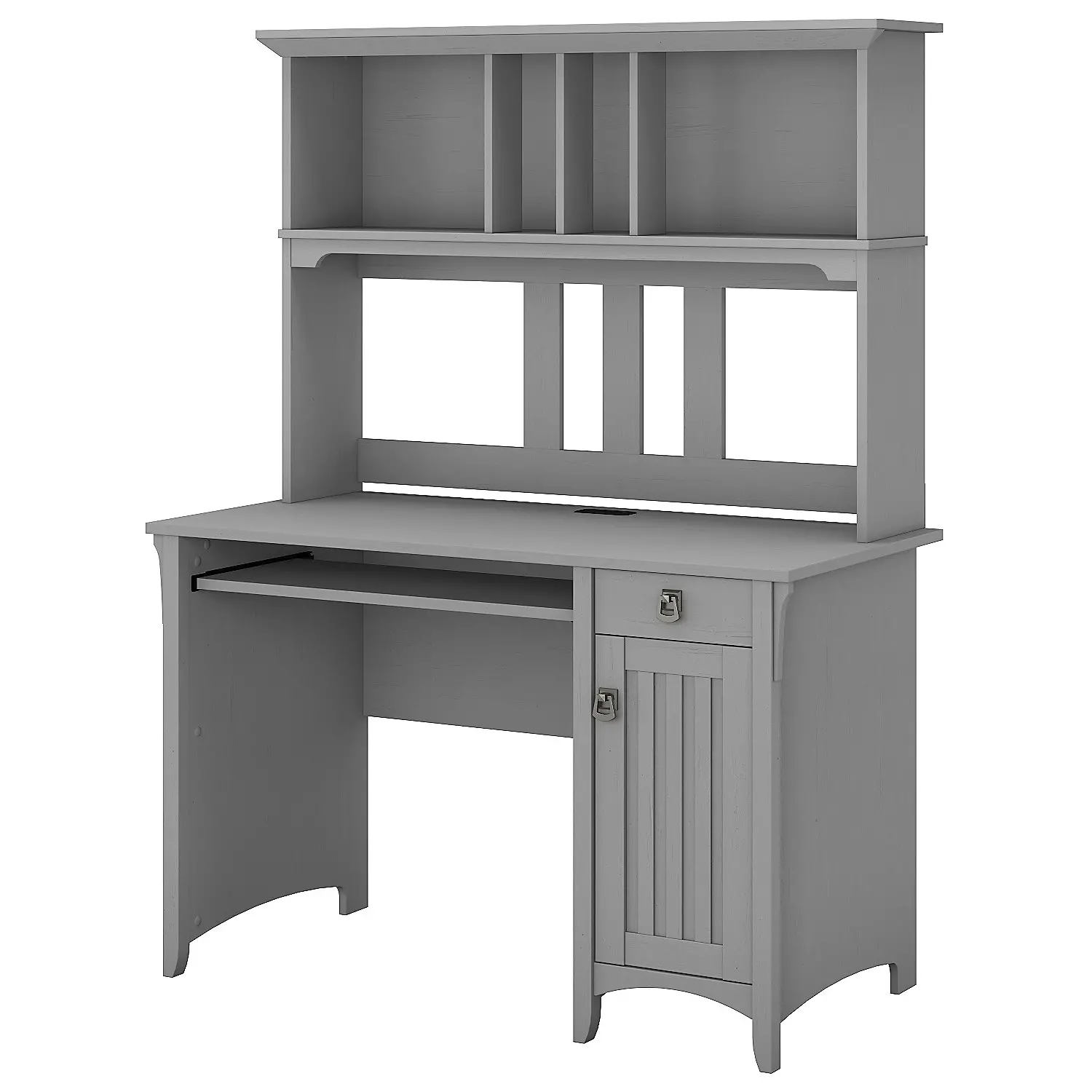MY72308-03 Cape Cod Gray Computer Desk with Hutch-1