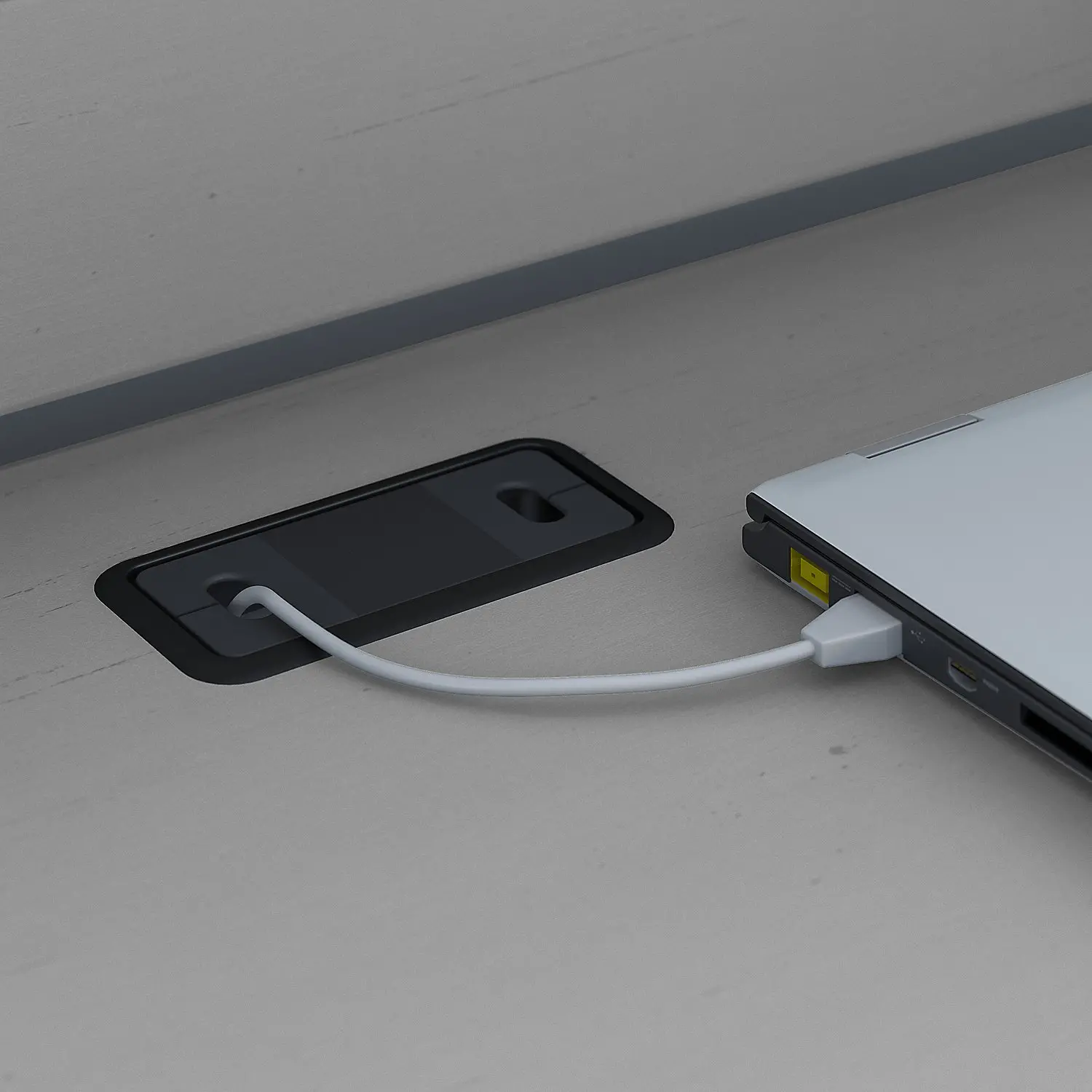 MY72308-03 Cape Cod Gray Computer Desk with Hutch-5