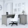 SAD160CG-03 Salinas Cape Cod Gray L Shaped Desk with Storage - Bush Furniture