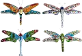 Assorted Multi Color Hand Painted BoHo Dragonfly