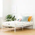 12154 Country Poetry Traditional White Twin Metal Bed - South Shore