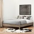 12272 Weathered Oak Full Platform Bed - South Shore