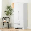 12275 Cottage White Wardrobe Armoire - South Shore