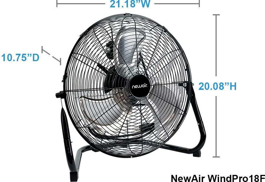WINDPRO18F Newair 18 High Velocity Portable Floor Fan-10