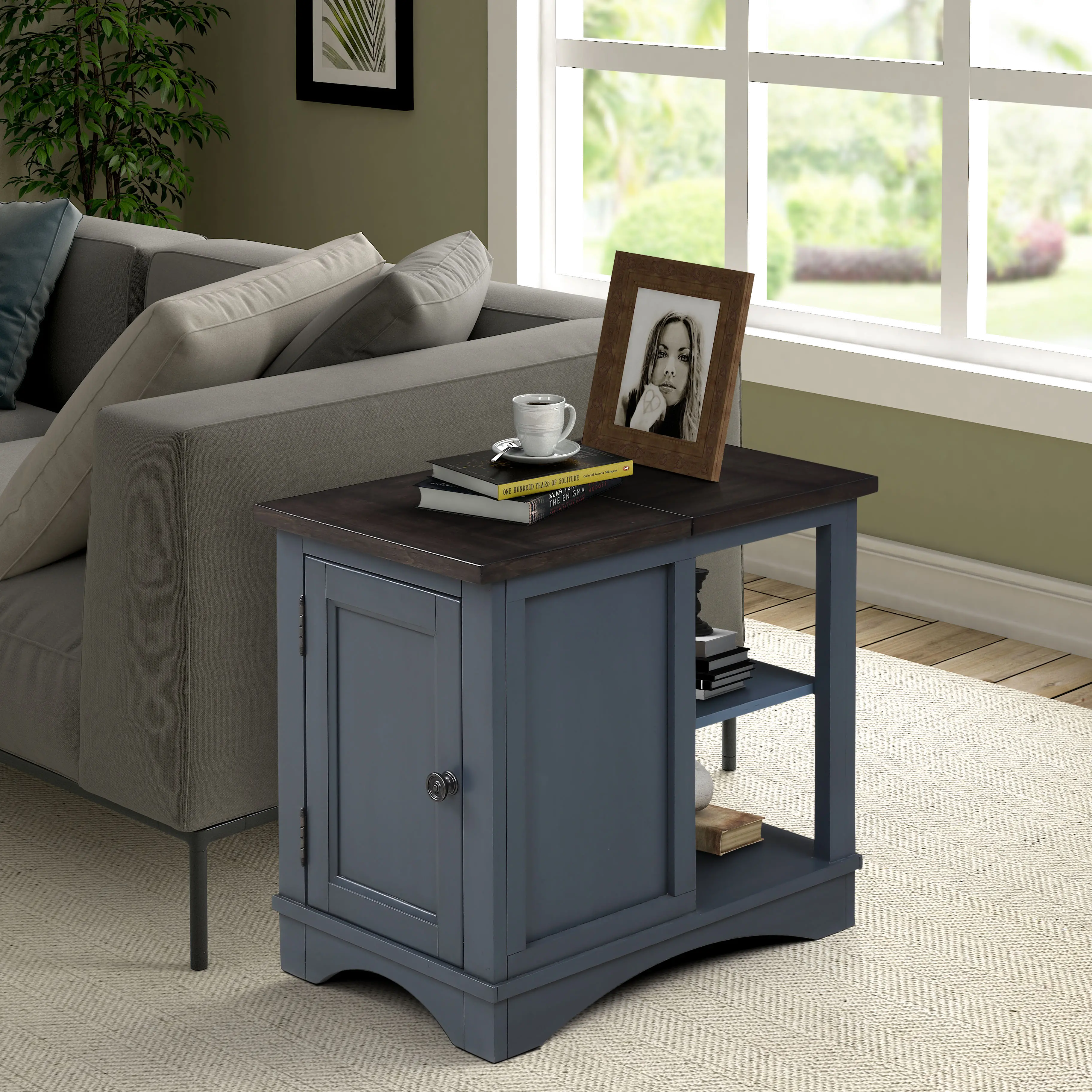 Amy Denim Blue Side Table-2