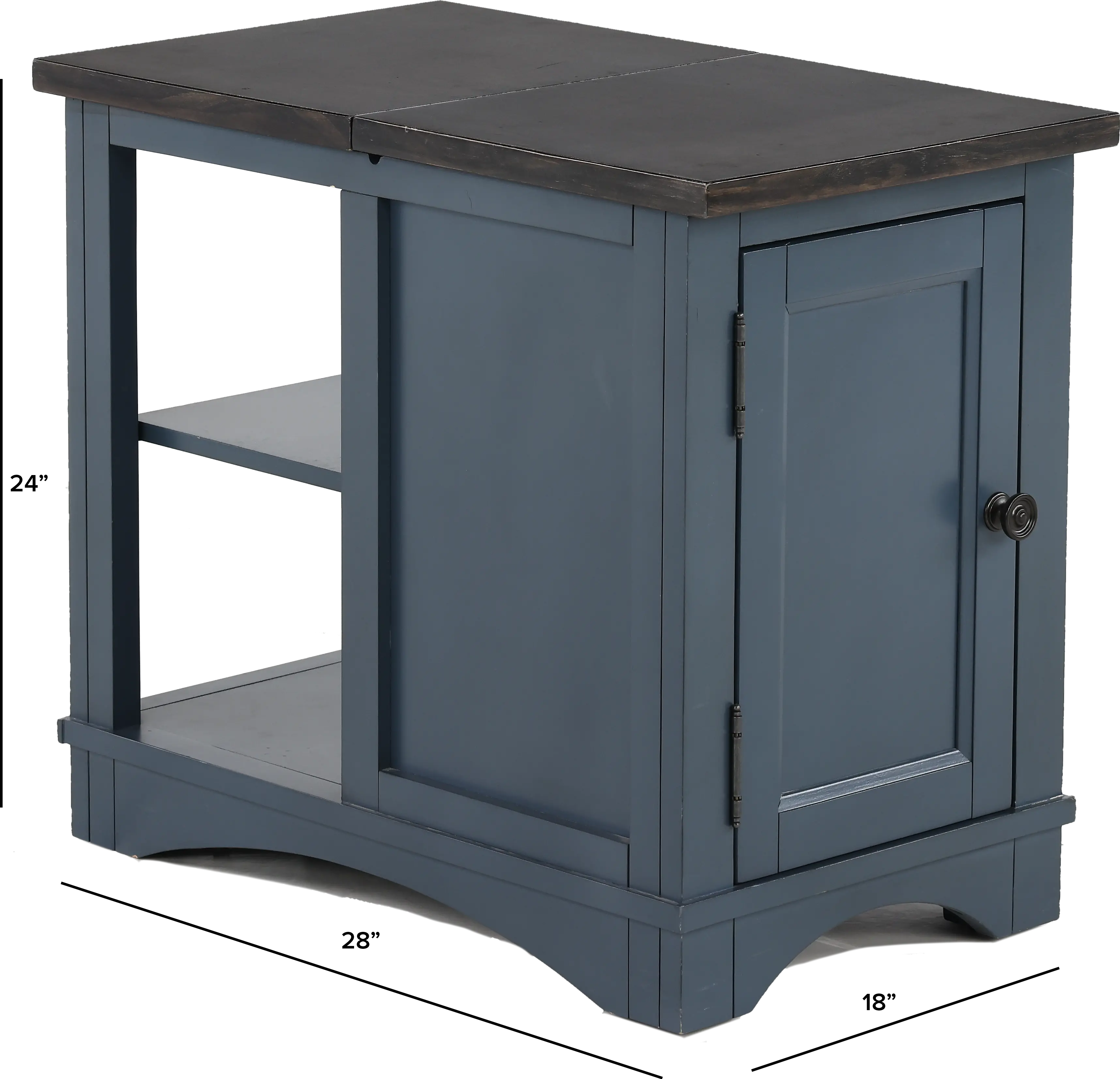Amy Denim Blue Side Table-3