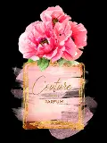 Couture On Glass Wall Art with Gold Leaf Accents